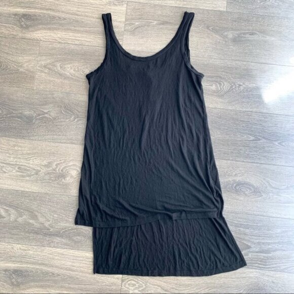 Revolve LNA Fiji Tank Dress High Low Sleeveless Gauze Black Bikini Coverup XS - Picture 5 of 12